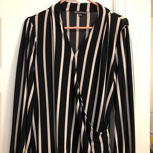 Striped wrap top